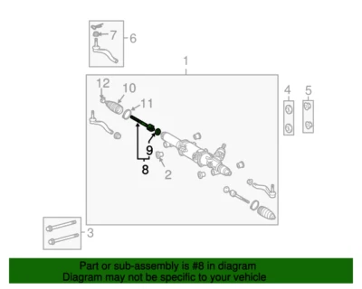 Genuine Lexus LS460 2007-2017 Inner Tie Rod Steering Rack End 45503-59145 OEM - Image 1 of 4