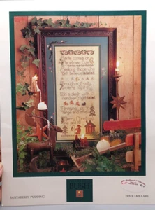 Shepherds Bush Santaberry Pudding Cross Stitch Pattern Santa Christmas Poem - Picture 1 of 3