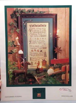 Shepherds Bush Santaberry Pudding Cross Stitch Pattern Santa Christmas Poem - Image 1 of 3