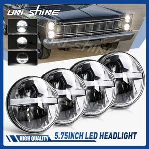 4pcs 5.75" 5-3/4 inch Round LED Headlights Hi-Lo for Ford Galaxie 500 1962-1974 - Bild 1 von 9