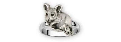 Chinchilla Jewelry Sterling Silver Handmade Chinchilla Ring  CL5-R - Image 1 of 2