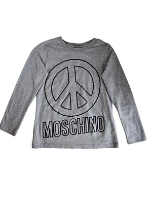 Sudadera para niños Moschino gris/negro con estampado de logotipo Foto 1 de 4