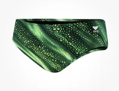 Men's TYR Swim Brief - Venom Allover Racer Choose Size and Color Green or Blue - Image 1 of 2