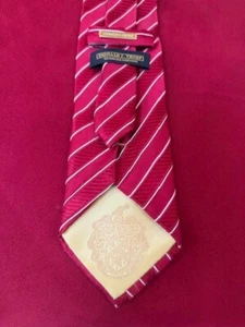Donald Trump Signature Collection 100% Silk Tie Red Striped 61"x3.5' - Picture 1 of 6