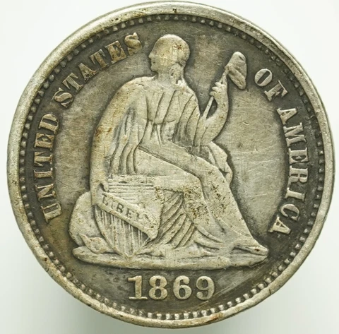 1869-S Seated Liberty Half Dime Type 4 Cover