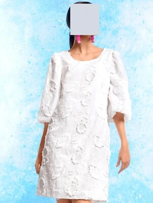 Alba Moda Kleid weiss in floraler 3D-Optik Gr. 44 0822332408 - Bild 1 von 3