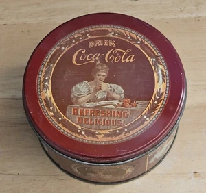 Coca Cola Round Tin Canister - Delicious! Refreshing! - Picture 1 of 7