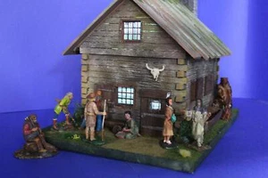 76101 Blockhaus, Wild Wood mit Beleuchtung und Zubehör, zu 7cm Sammelfiguren - Picture 1 of 12