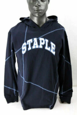 Camiseta masculina Staple Pigeon com capuz meia-noite azul marinho tamanho. Extra Grande Novo com etiquetas - Imagem 1 de 4