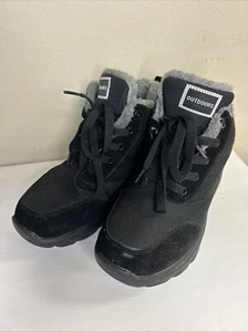 Outdoors Memory Foam Hiking Boots Leather Black Women Size 8 - Bild 1 von 9