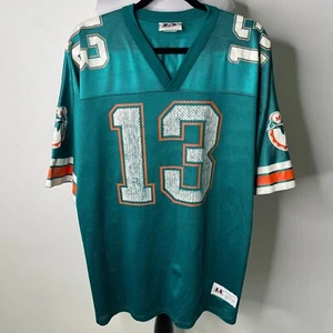 Logo Athletic Men's Blue Green Miami Dolphins Dan Marino #13 Jersey Size XL - Picture 1 of 11