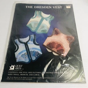 The Dresden Vest Quilt Arts #LC015 Pattern Instructions for Vest 1982 VTG - Picture 1 of 2