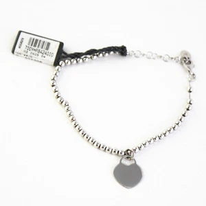 Bracciale pallinato UNOAERRE FASHION JEWELLERY in argento rodiato con cuore - Foto 1 di 1