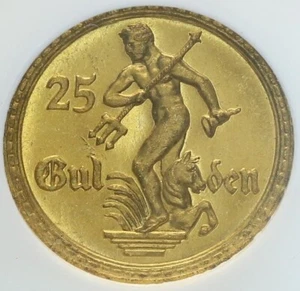 Gdansk Free City 25 Gulden 1930 A NGC MS66 Gold Uncirculated, BU J D11 - Picture 1 of 3