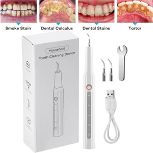 Electric Dental Teeth Cleaner Ultrasonic Tooth Cleaning Tartar Plaque Remover US - Picture 1 of 12