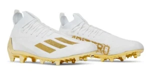 ADIDAS PRIMEKNIT FOOTBALL CLEATS WHITE GOLD METALLIC GX5122 MENS SIZE 13.5 - Picture 1 of 5