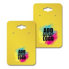 100 Custom Printed Jewelry Earring Card Hanging Keyhole Cards