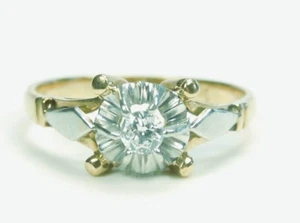 Antique 1920's Diamond Engagement Ring Size 5.75 UK-L Platinum 17KY Gold EGL USA - Picture 1 of 14