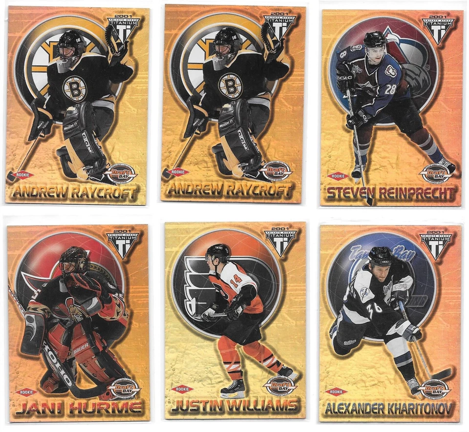 2000-01 Pacific Private Stock Titanium Draft Day Edition Hockey Rookies-You Pick - Image 1 of 2
