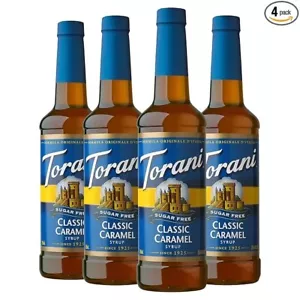 Torani Sugar Free Caramel Syrup 4 Pack - Picture 1 of 6