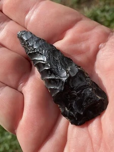 Fine Early Obsidian Knife Warner Valley Oregon arrowheads Indian artifacts - Picture 1 of 5