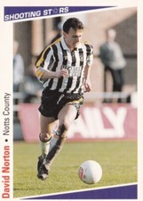 DAVID NORTON, NOTTS COUNTY, RARE SHOOTING STARS 1991-92 CARD.