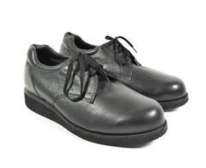 Zapatos Oxford PW Minor 11162 Ortopédicos Diabéticos Cuero Negro Con Cordones Talla 11 - Imagen 1 de 7