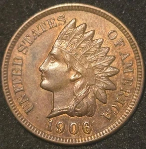 1906 Indian Head Penny MS Uncirculated RB - Picture 1 of 2