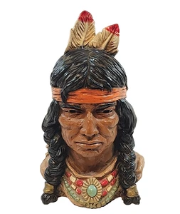 Busto cabeza jefe indio nativo americano 1966 de colección Universal Statuary Corp 320. - Imagen 1 de 22