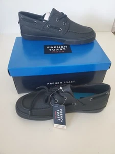 FRENCH TOAST Youth Boy Size 3 Black Dress School Uniform Lace Up Shoes NewInBox - Picture 1 of 11