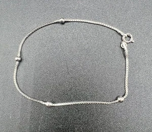925 Sterling Silber Armband JCM Jacmel Italy 7,5" Box Kette Perlen 1,5g - Bild 1 von 6