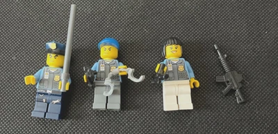 Lego Police Cop Minifigure Lot OF 3 100% Lego Figures - Image 1 of 2