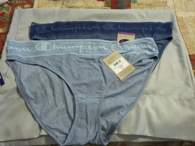 Paquete de 2 bragas de bikini Champion azules y azules claros *NUEVAS* XL 8 costo minorista $32 Foto 1 de 2