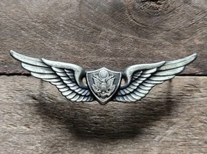 US AIR FORCE PILOTS WINGS PIN (2,25") EAGLE CREST USAF - Foto 1 di 6