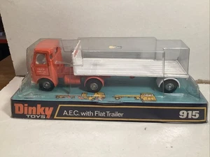 Dinky AEC With Flat Bed Trailer Very Near Mint Condition In Original BlisterBox - Picture 1 of 16