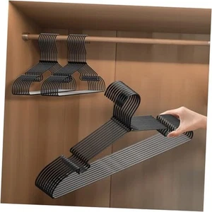 20 Pack Black Aluminum Hangers, 16.5 Inch Smooth and Durable Metal Shirt - Picture 1 of 7