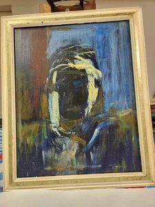 Pintura Arte Abstracto Original GRANDE Enmarcada Acrílico Medios 16 por 20. - Imagen 1 de 3