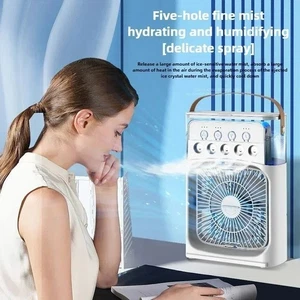 Spray Cooling Air Conditioning Mini Dormitory Summer Charging Mute Small fan - Picture 1 of 18