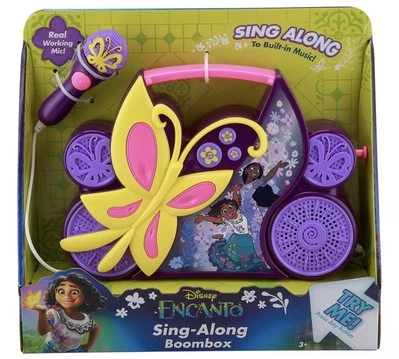 Disney Encanto Sing Along Boombox & Purple Microphone Butterly Set NEW IN BOX - Image 1 of 2