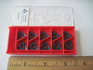 (Qty 10) Carmex 16IR 12 ABUT BLU Carbide Laydown Threading Inserts - Picture 1 of 3