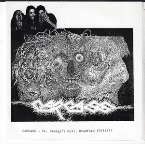 CARCASS St. George's Hall 15/11/89 NM red vinyl 7" 45rpm - Picture 1 of 3