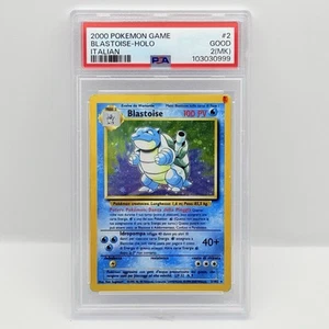 CARTA POKÉMON CARD - BLASTOISE HOLO 2/102 (2000) SET BASE - ITA - PSA 2 (MK) - Imagen 1 de 3