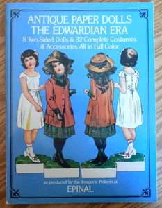 UNCUT  Vntg EPINAL "Antique Paper Dolls in The Edwardian Era" Paper Dolls Book - Imagen 1 de 5