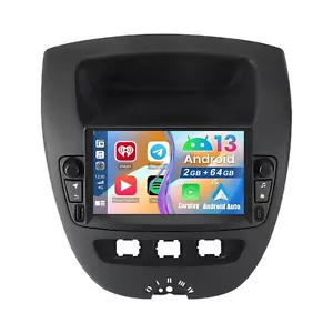 Für Toyota Aygo Citroen C1 Peugeot 107 Autoradio Android 13 GPS Navi WiFi BT RDS - Bild 1 von 18