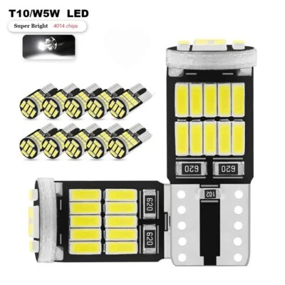T10 BULBS W5W LED Bulb 501 Side Light Interior Plate 26SMD XENON  WHITE  - Image 1 of 4