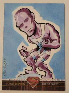 2013 JOE SIMKO 1 of 1 Artist SKETCH CARD Cryptozoic SUPERMAN THE LEGEND DC Comic - Picture 1 of 5