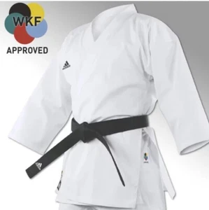 adidas Karate Uniform WKF for Training Top & Bottom set Elastic Band Type Japan - Picture 1 of 4