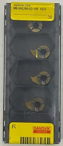 Sandvik Coromant MB09G200-02-14R 1025 Carbide Grooving Insert 5 pack 12066935 - Picture 1 of 2
