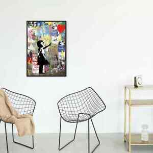 Banksy Girl with Balloon Wall Art Poster Premium Quality Choose your Size