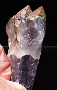 RARO Cetro Auralite 23 Cristal Amatista Varita de Doble Punto Thunderbay Ontario - Imagen 1 de 6